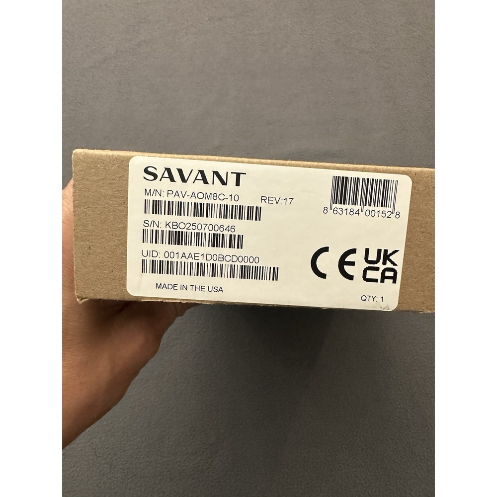 Savant ProAV 16 Channel audio output IP receiver with Control PAV-AOM8C-10